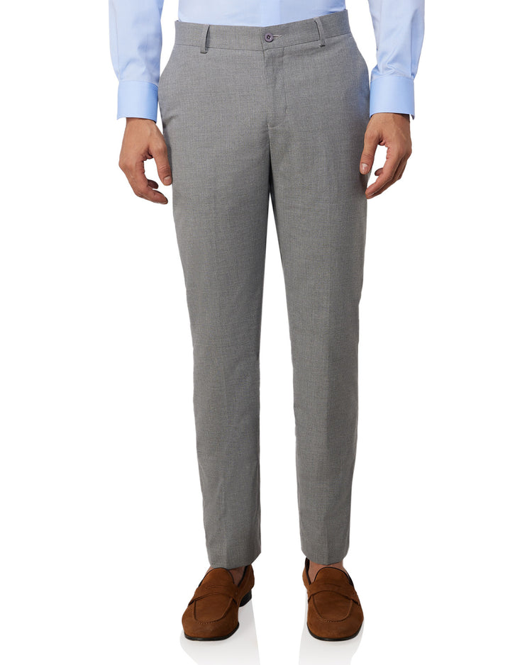 Argent Striped Dress Pants - Light Grey