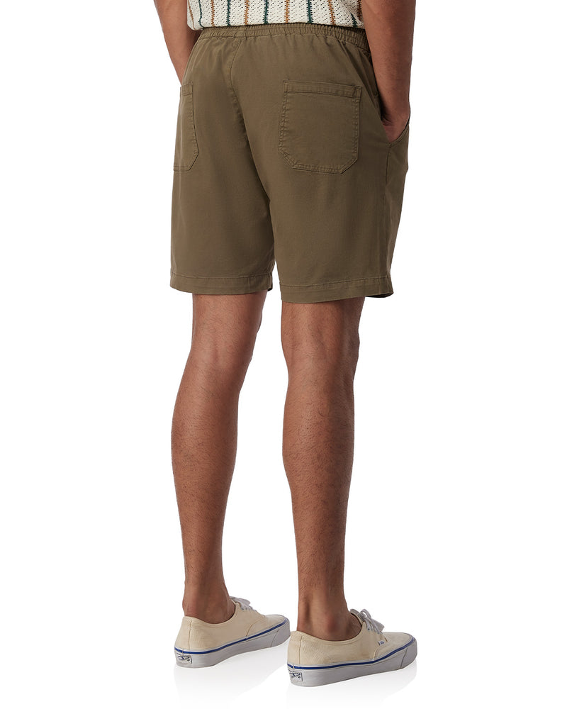 Urban Stretch Washed Shorts - Olive