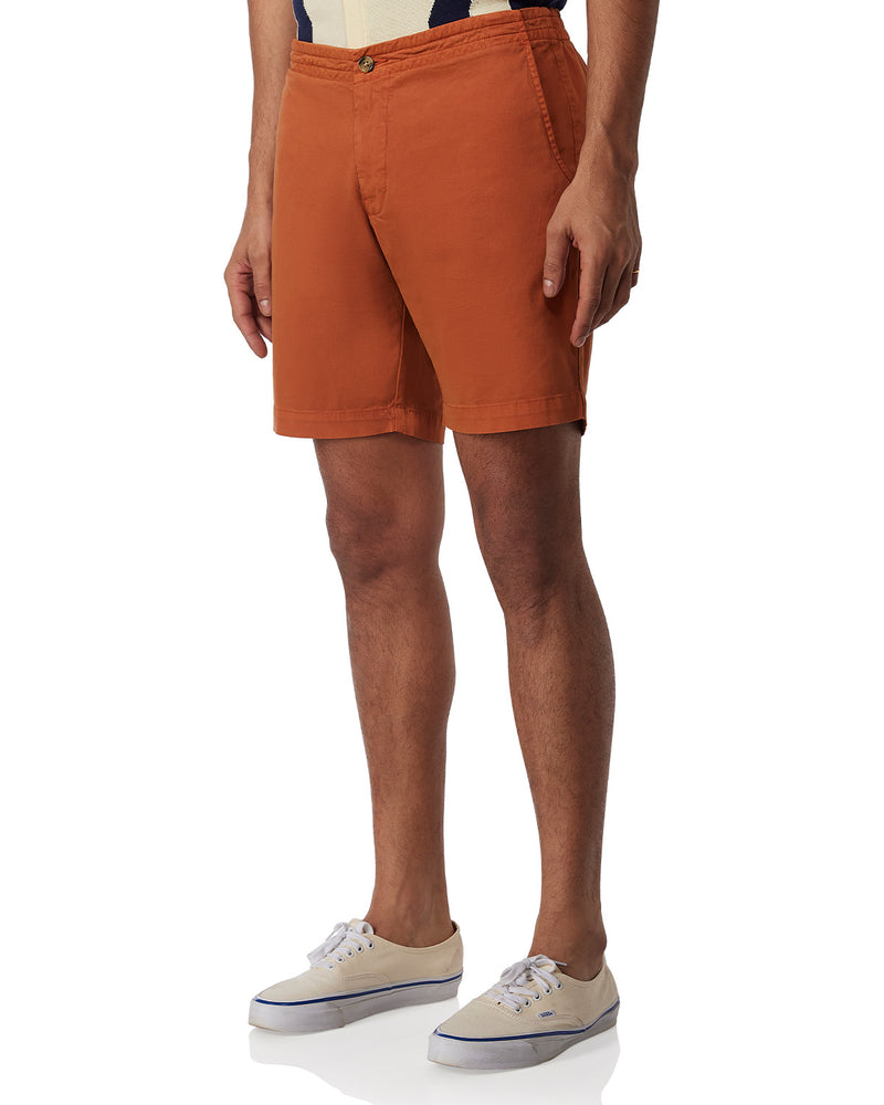 Urban Stretch Washed Shorts - Rust
