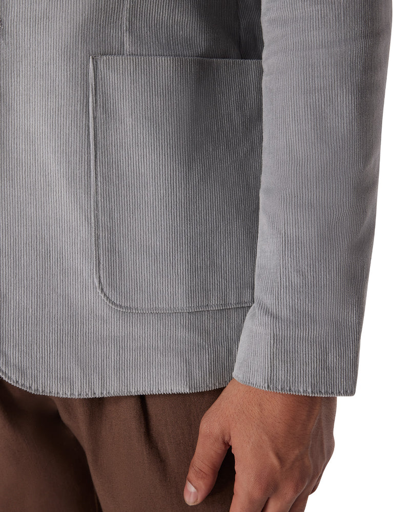 The Belgravia Stretch Corduroy Blazer - Light Grey