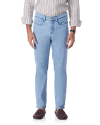 Japanese Slubline Extra Stretch Jeans - Light Blue
