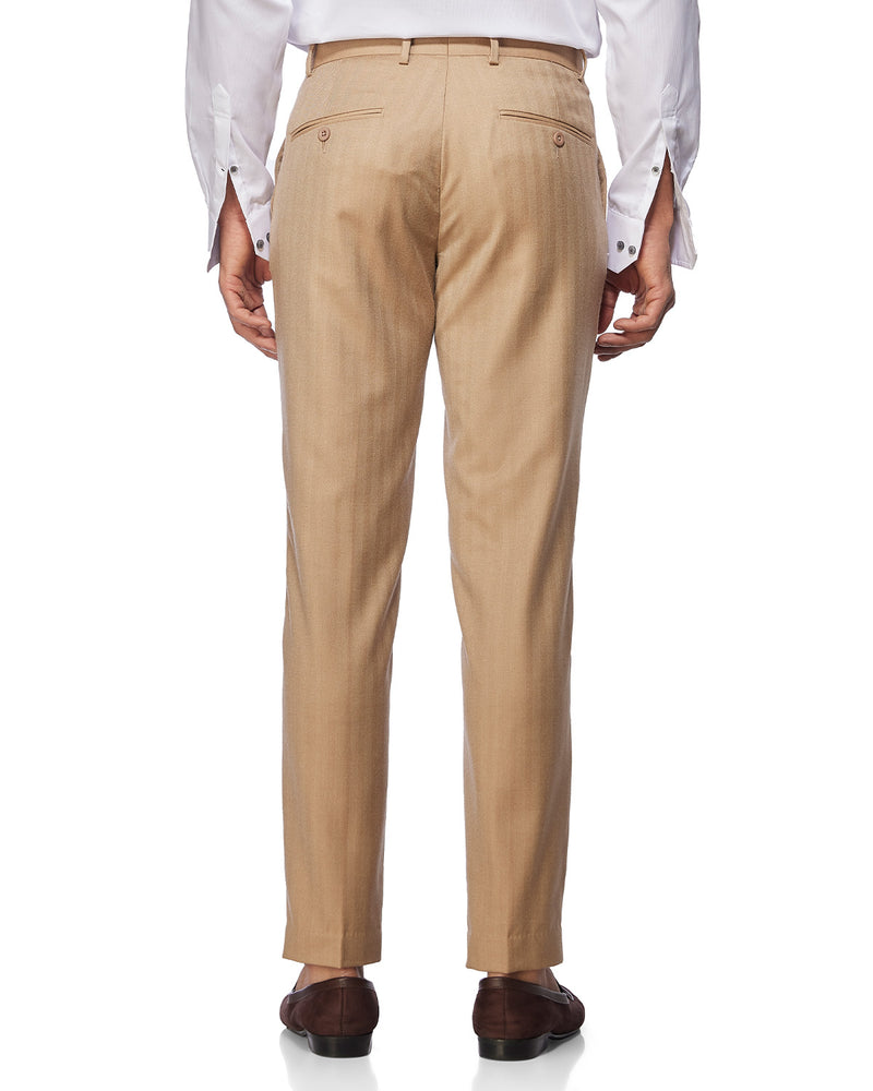 Hart Blended Wool Dress Pants - Beige