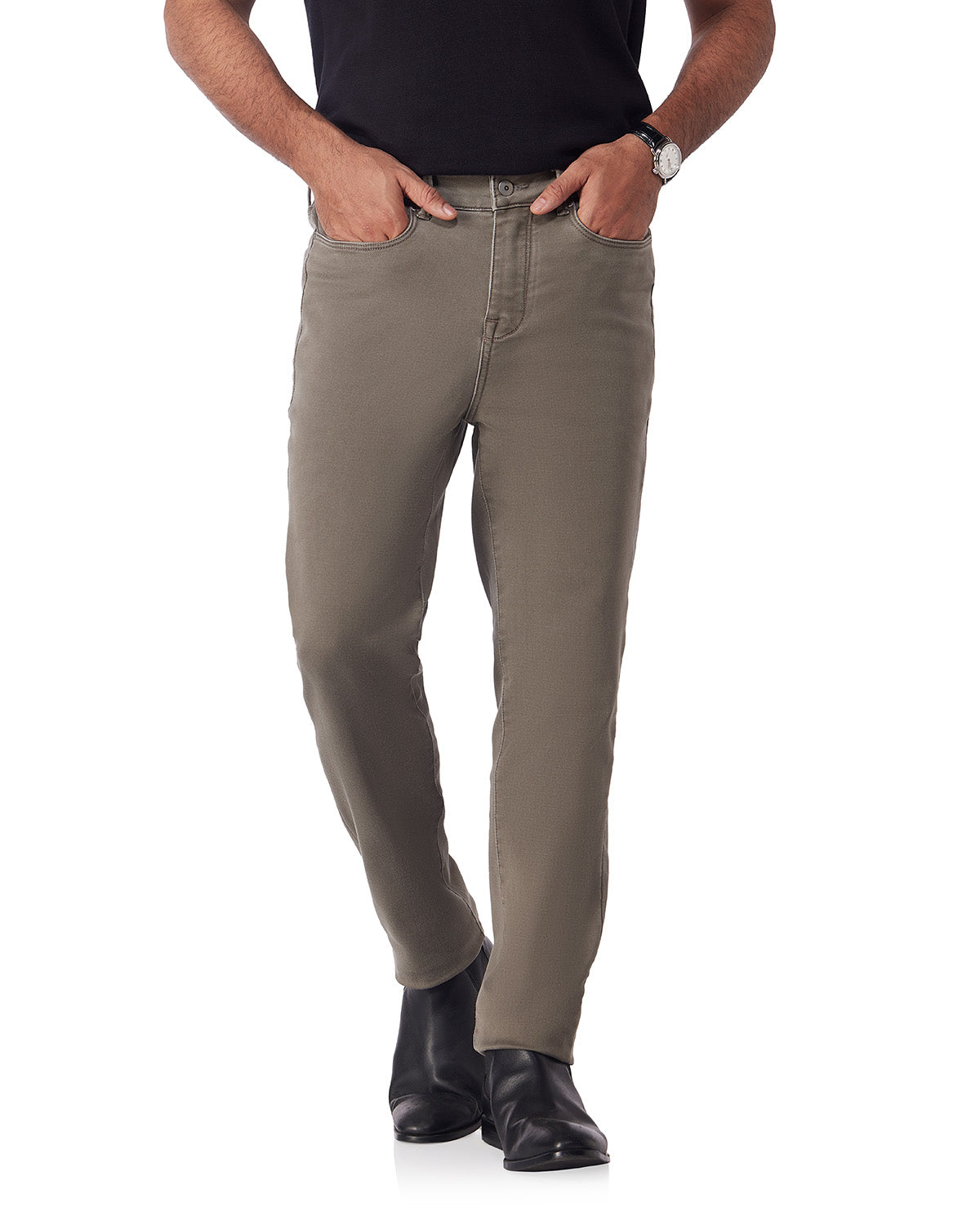 Downtown Dobby Stretch Jeans - Light Brown