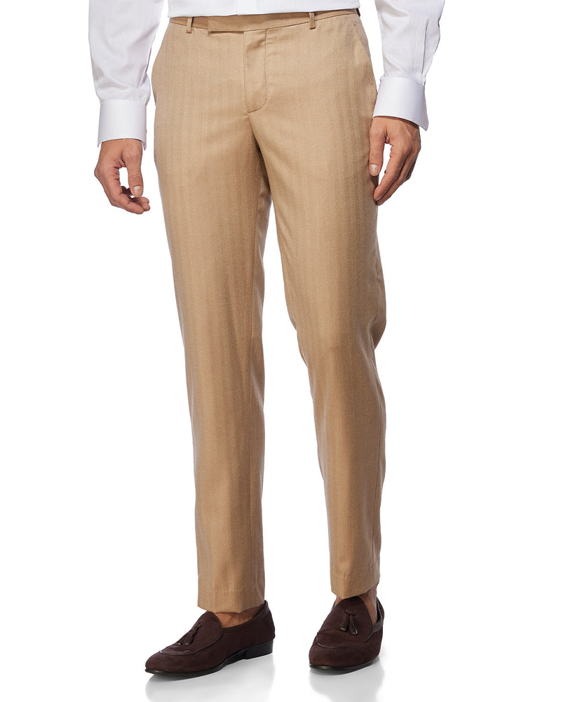 Hart Blended Wool Dress Pants - Beige Bombay Shirt Company Hart Blended Wool Dress Pants - Beige Bombay Shirt Company