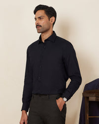 Black Smooth Cotton Poplin Shirt