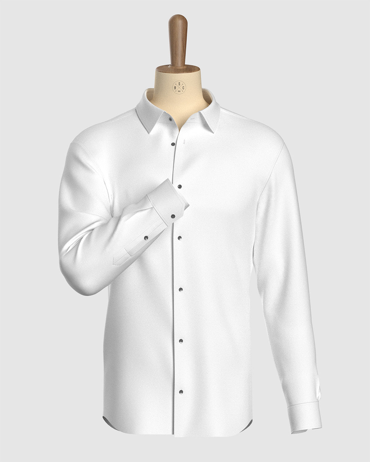 Easy-Care Cotton Shirt - White