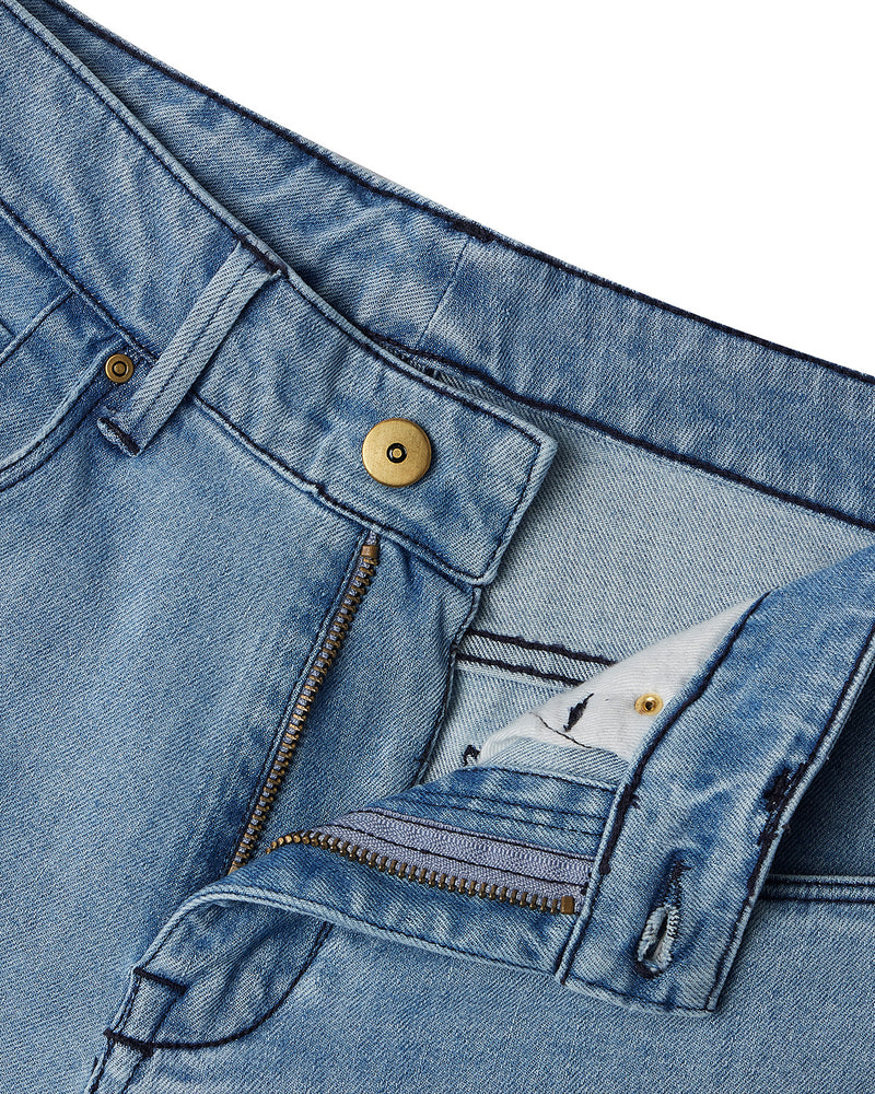 Japanese Slubline Extra Stretch Jeans - Light Blue