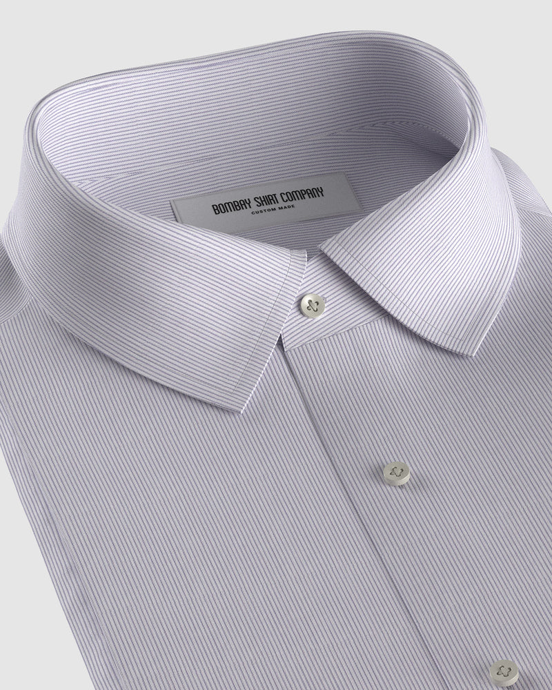 Westbourne Twill Pinstriped Shirt - Grey