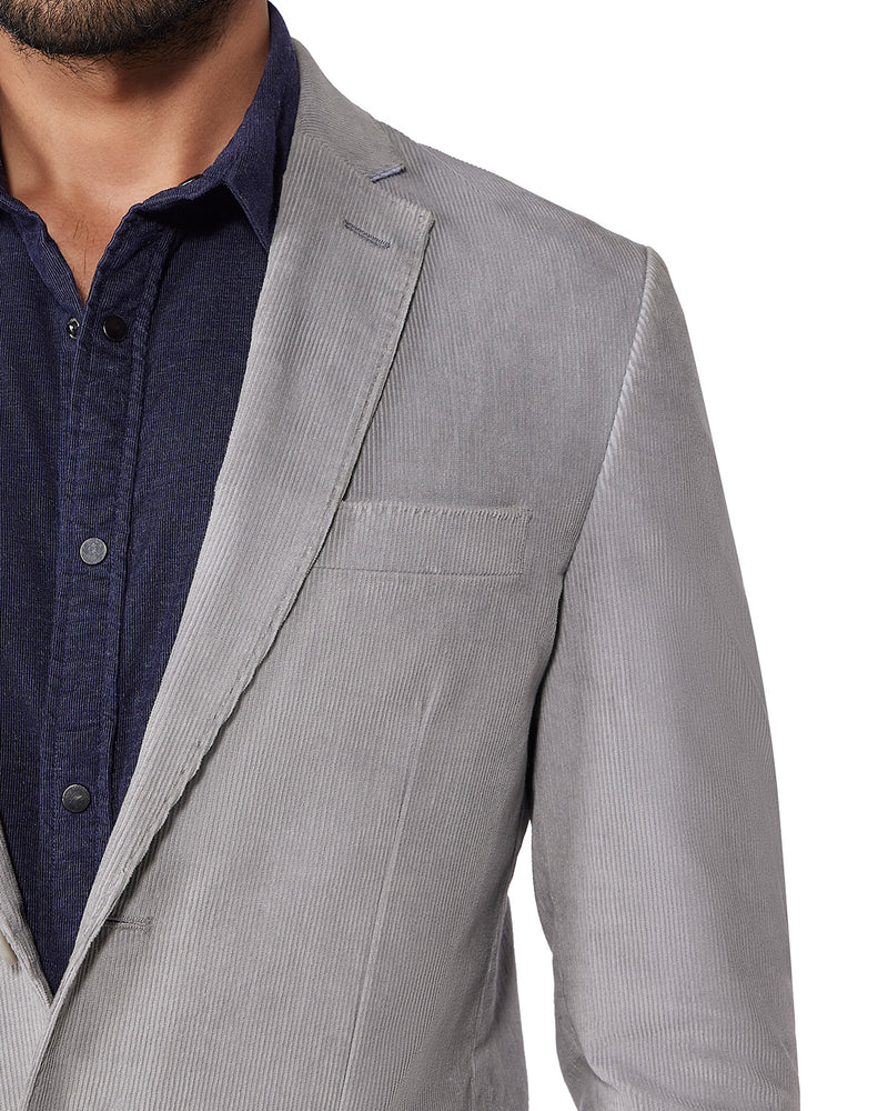 The Belgravia Stretch Corduroy Blazer - Light Grey