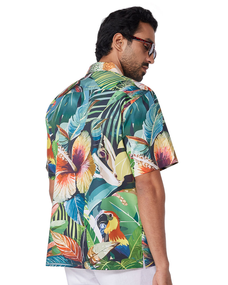 Multicoloured Tropical Printed Shirt