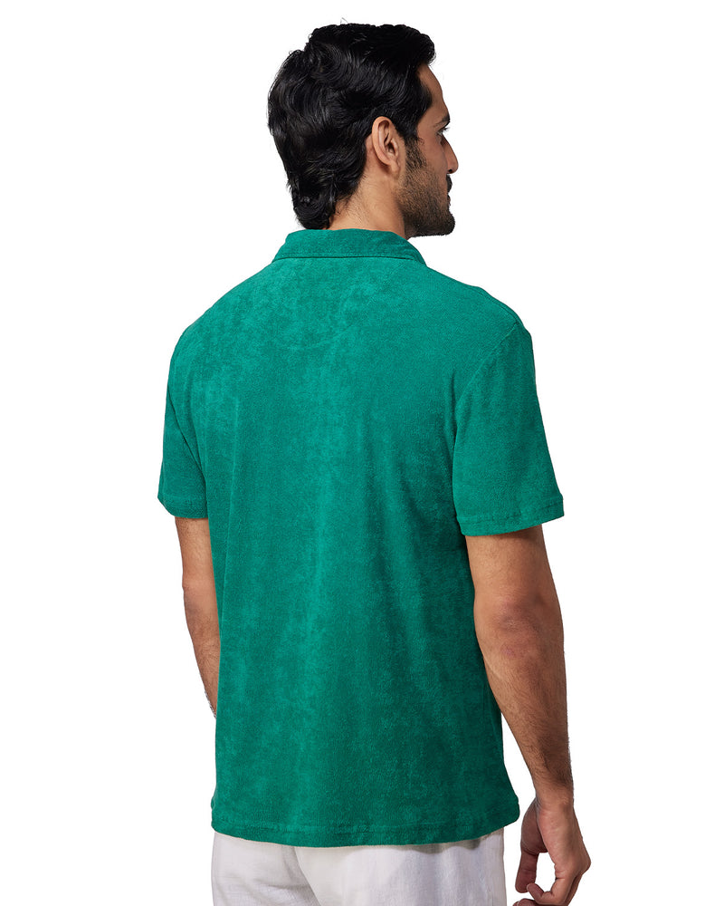 Signature Terry Towel Polo T-Shirt - Green