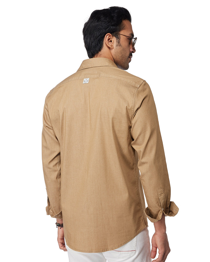 Beige Denim Shirt