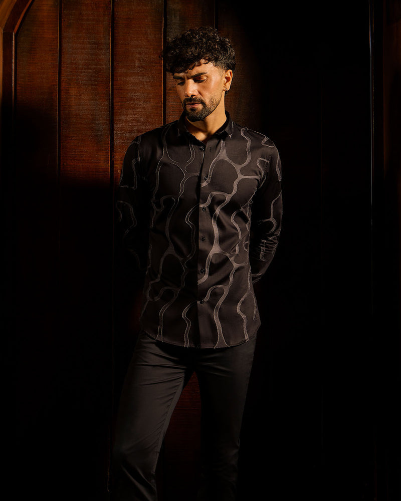 BSC x ALB | Boulevard Jacquard Shirt - Black