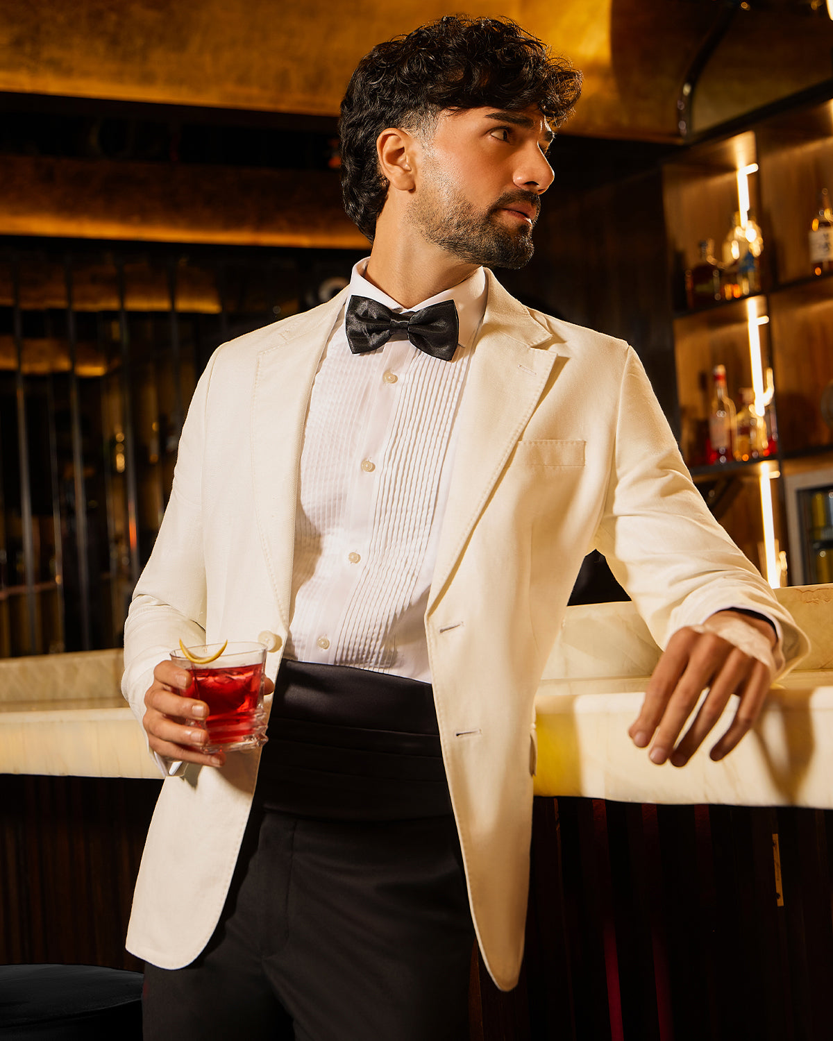 BSC x ALB | Encore 100% Linen Notched Collar Blazer - Cream