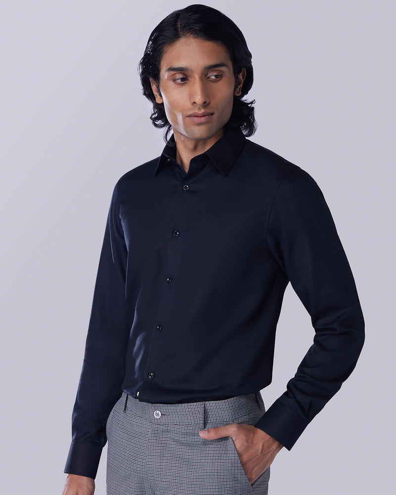 Black Twill Party Shirt