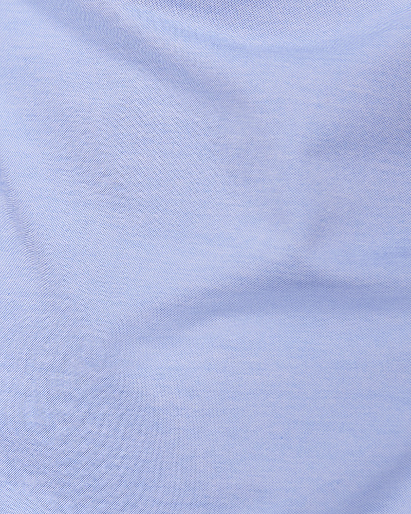 Blue Stretch Knit Shirt