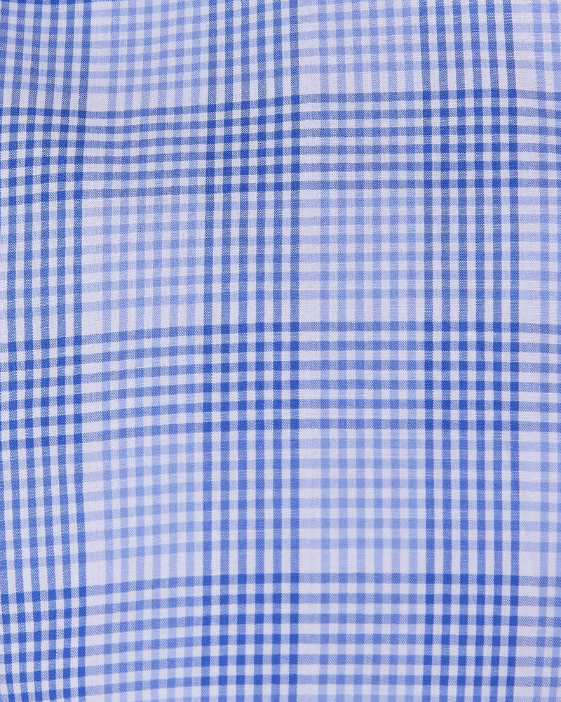 Blue & White Checked Shirt