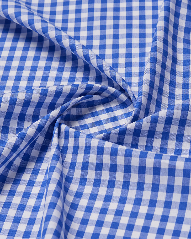 Dark Blue Gingham Checked Shirt