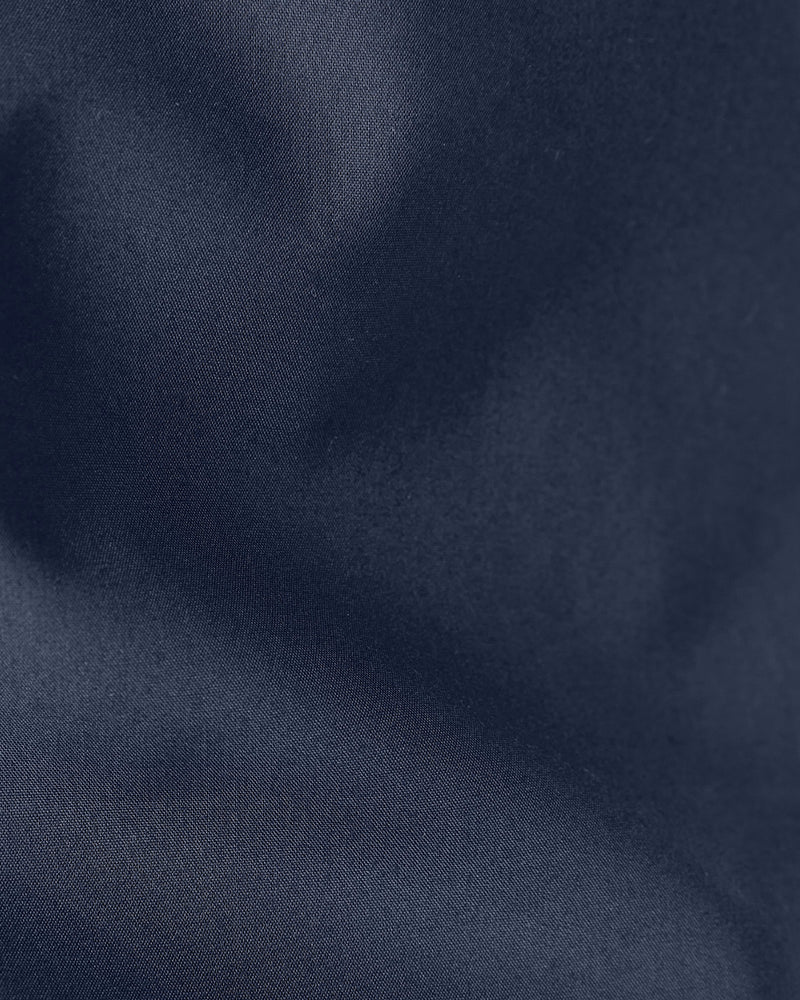 Navy Smooth Cotton Poplin Shirt