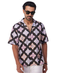 Black Aztec Printed Shirt