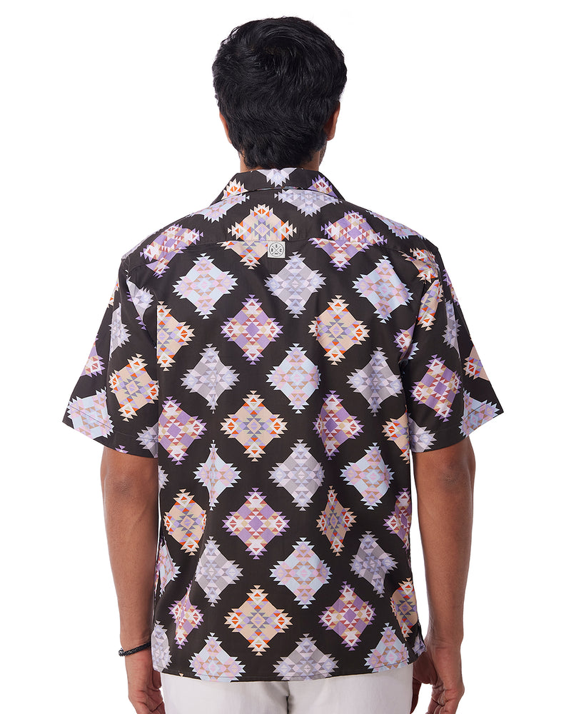 Black Aztec Printed Shirt
