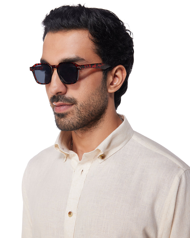 Ecru Blended Linen Soft Washed Shirt