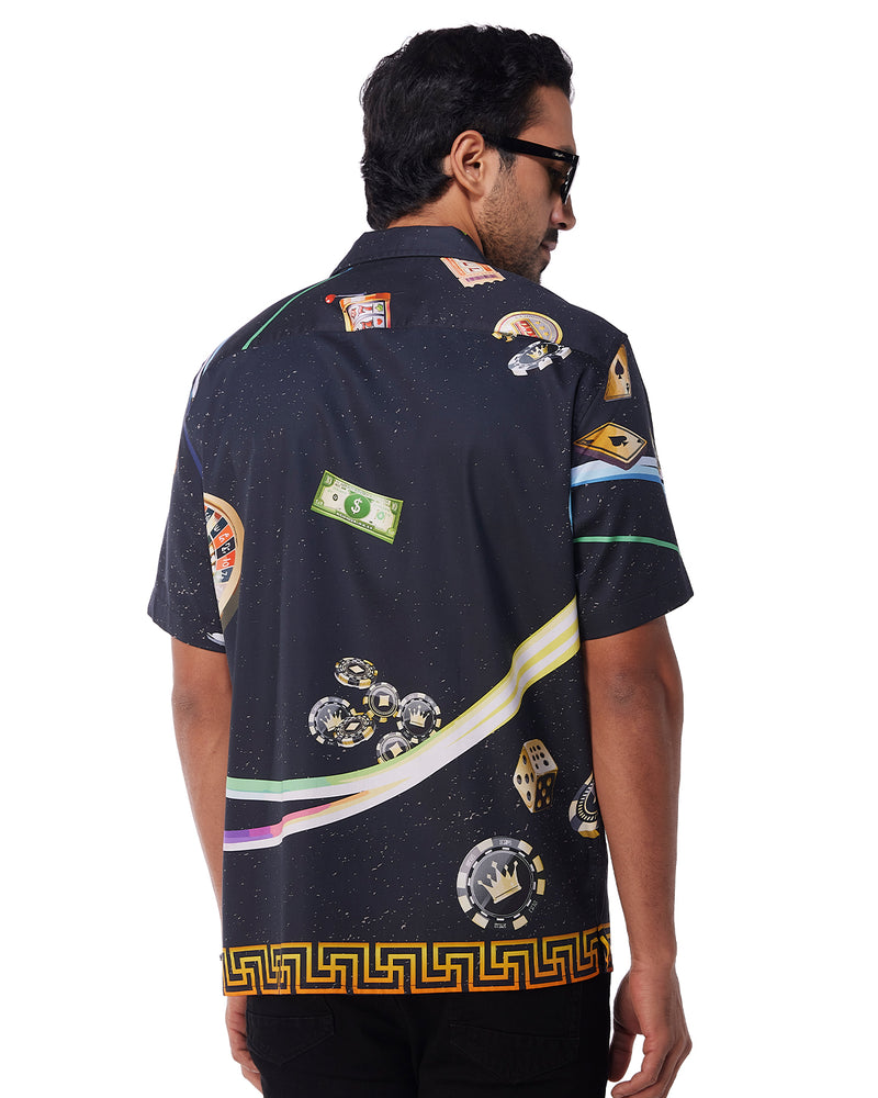 Black Casino Printed Shirt