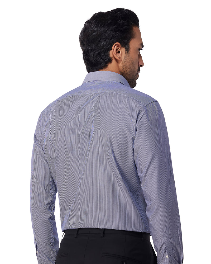 Blue & White Pinstriped Shirt