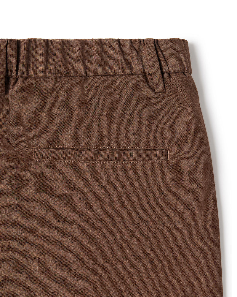 Tropicscape Cotton Linen Pants - Brown