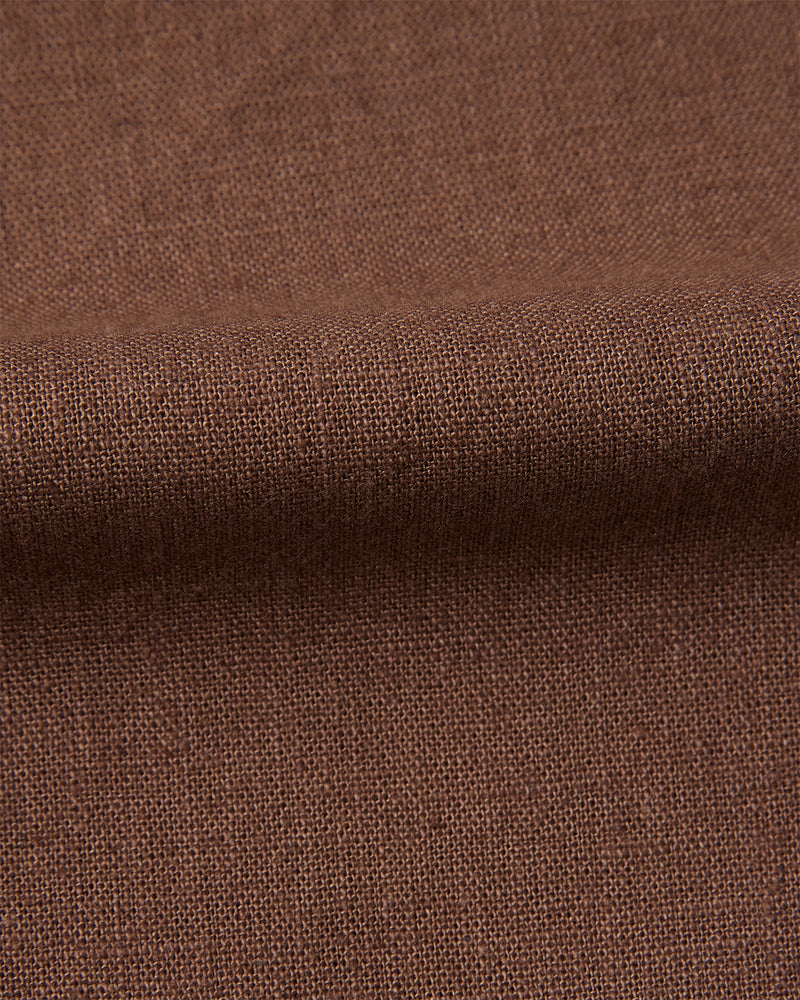 Tropicscape Cotton Linen Pants - Brown