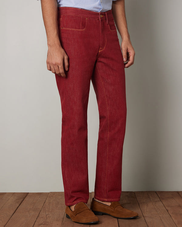 Japanese Classic Red Rigid Jeans