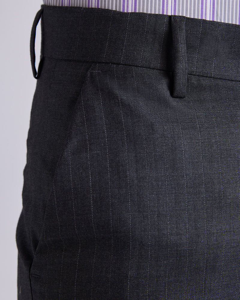 Contour Blended Wool Dress Pants - Dark Grey