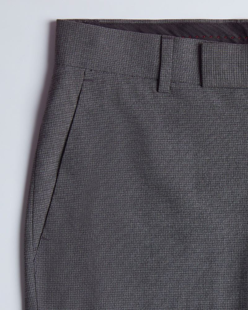 Helios Stretch Checked Dress Pants - Grey