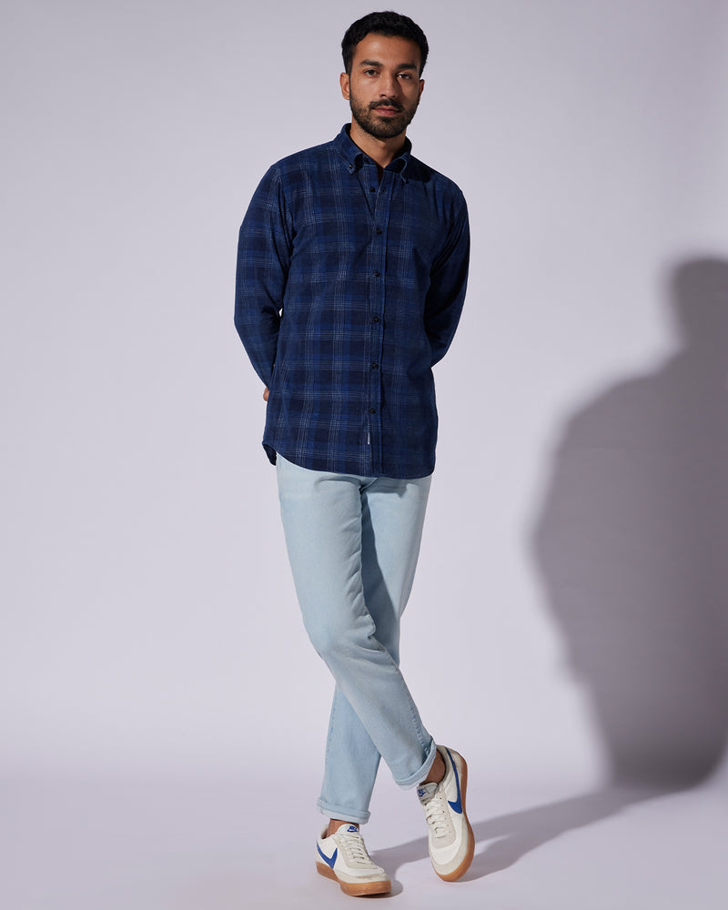 Frosted Indigo Stretch Jeans - Light Blue