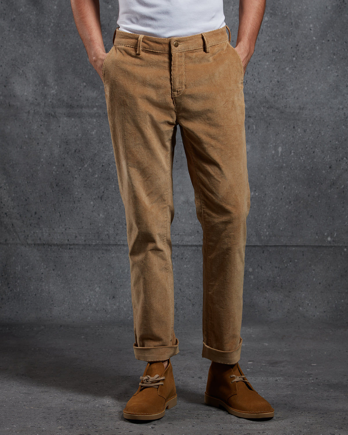 Imperial Corduroy Stretch Chinos - Khaki – Bombay Shirt Company