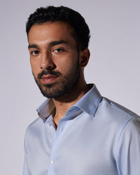 2-Ply Cotton Twill Shirt - Blue