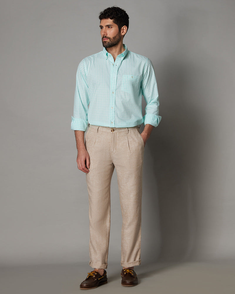 Elegant Linen Pants - Beige