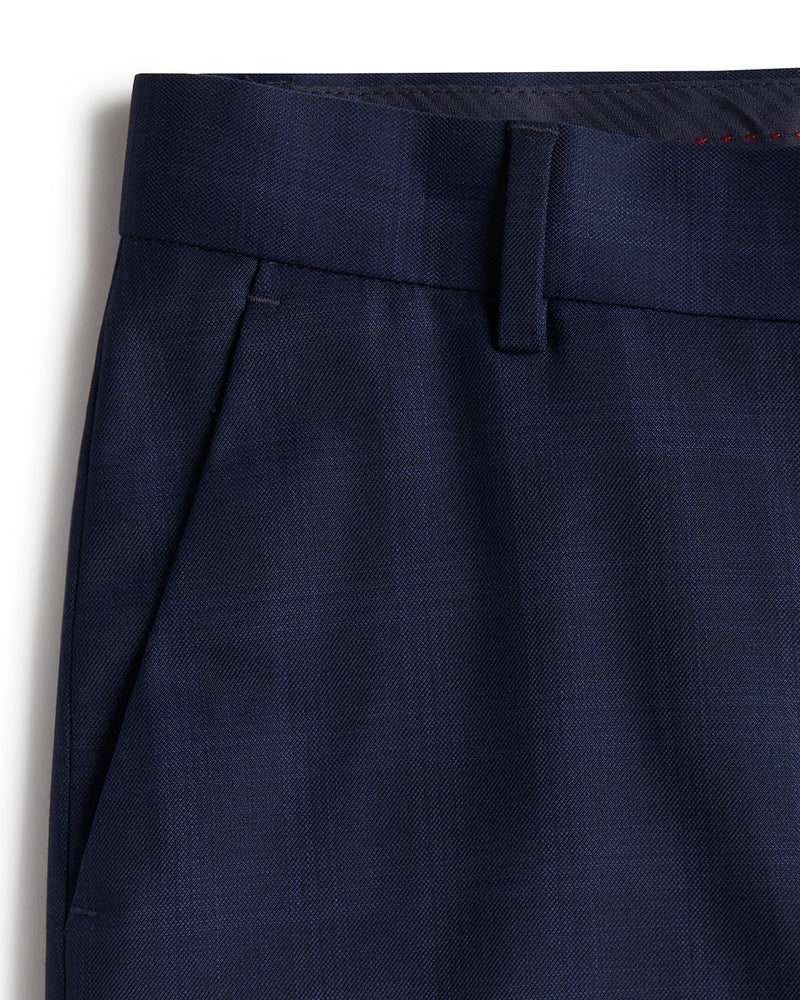Marshal Blended Wool Stretch Dress Pants - Navy