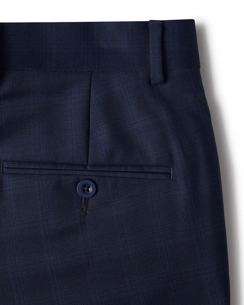 Marshal Blended Wool Stretch Dress Pants - Navy