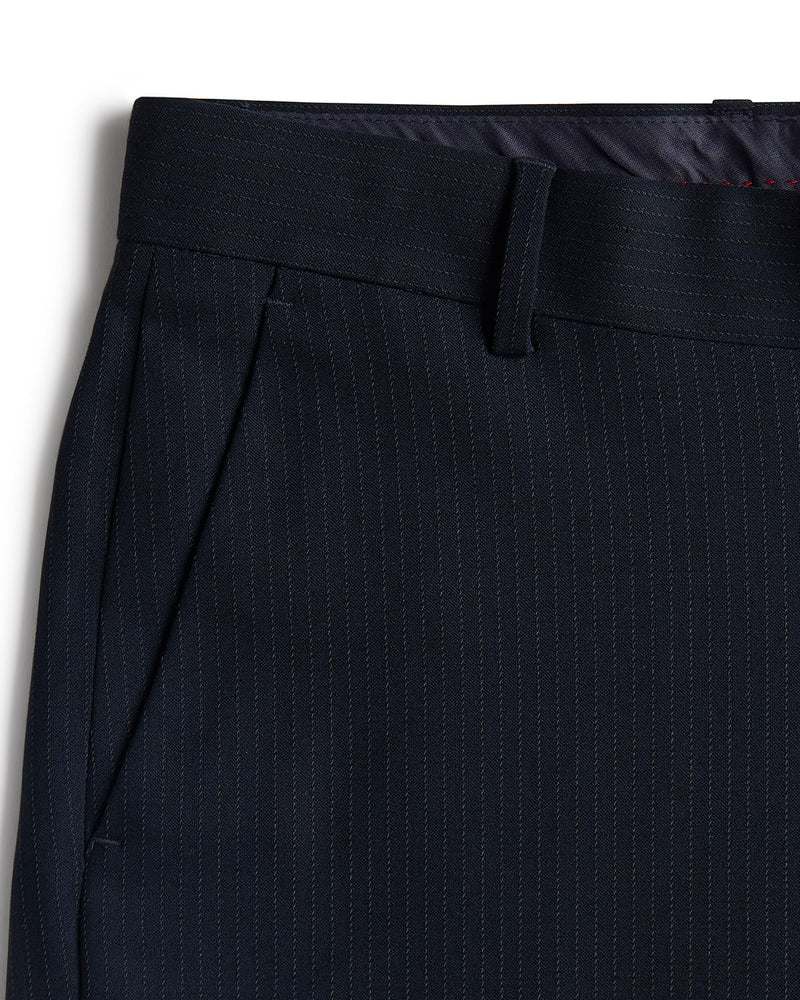 Baron Stripe Stretch Dress Pants - Navy