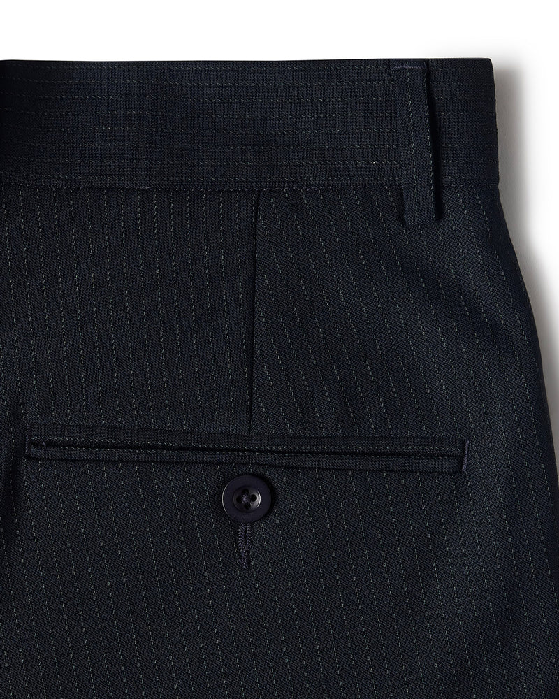Baron Stripe Stretch Dress Pants - Navy