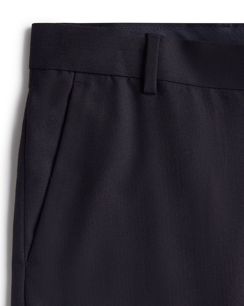 Chancellor Blended Wool Dress Pants - Navy