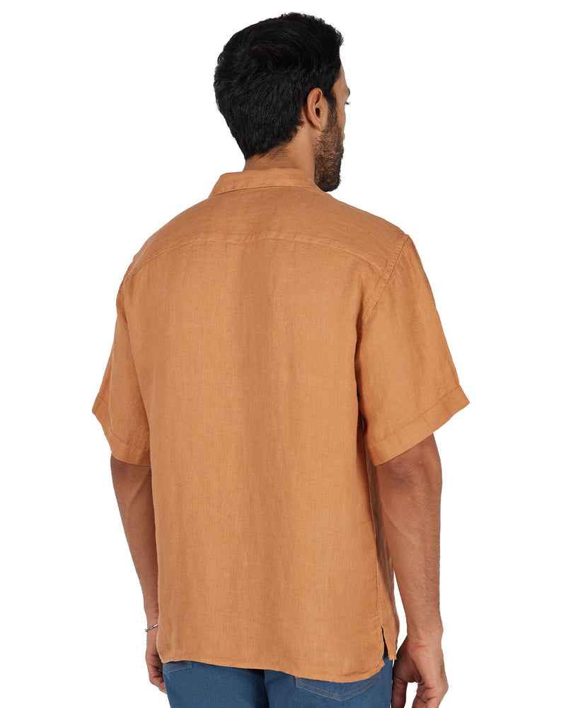 Sand Washed 100% Linen Twill Shirt