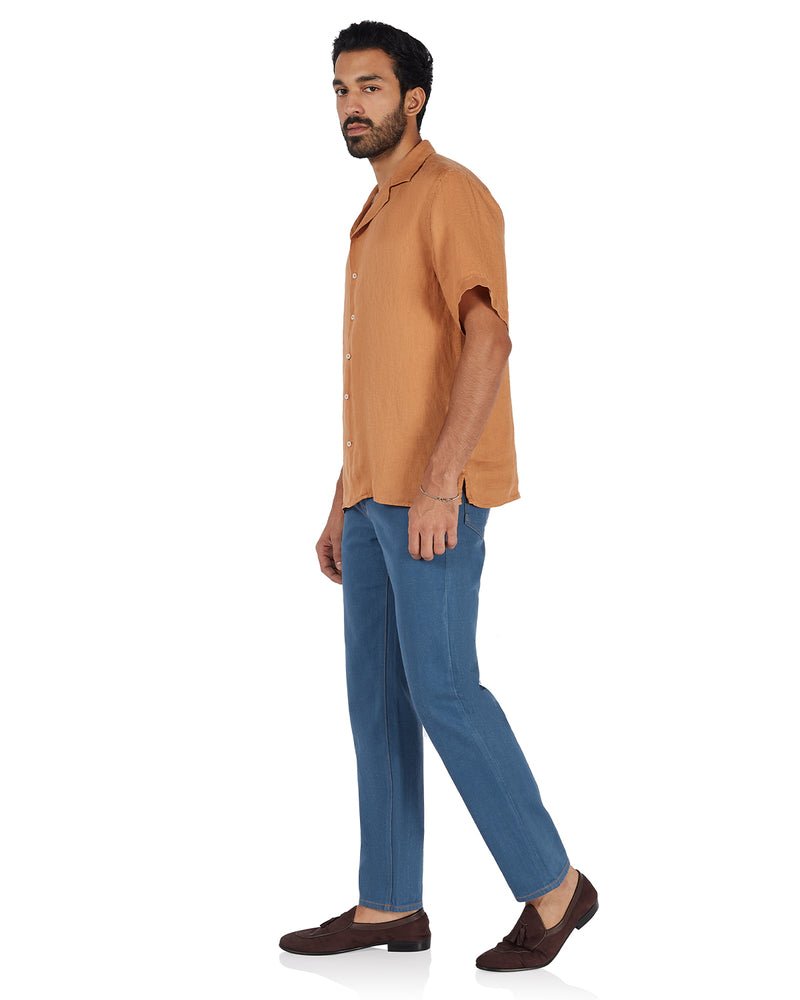 Sand Washed 100% Linen Twill Shirt