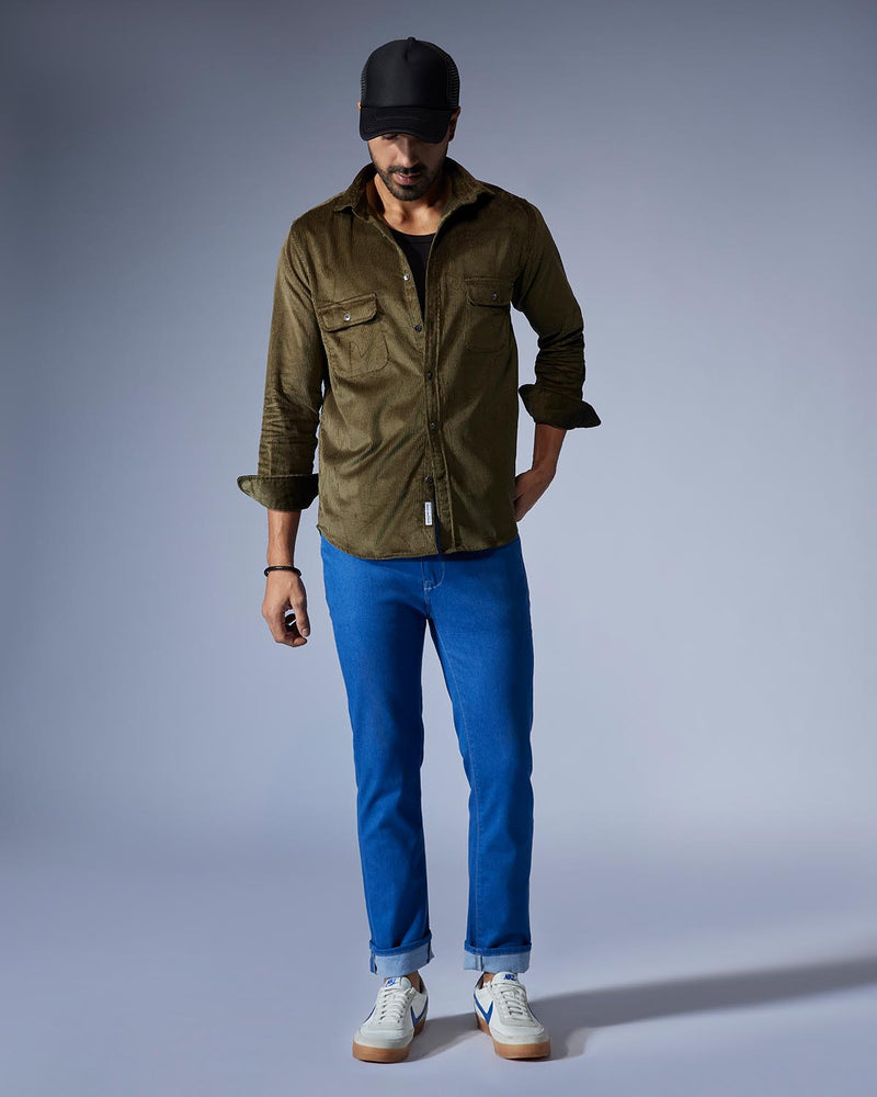Olive Corduroy Shirt