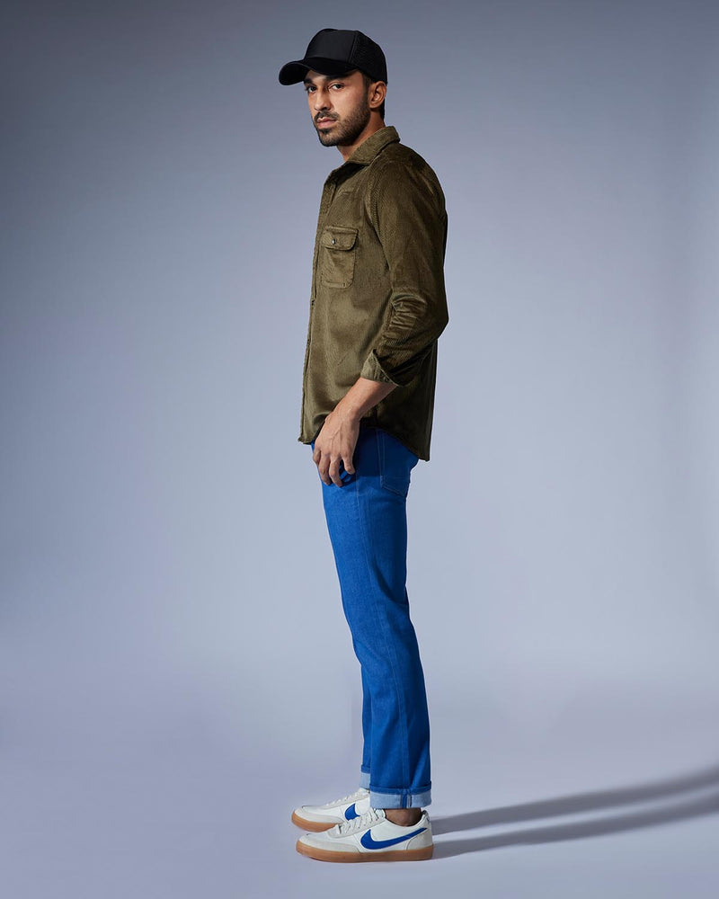 Olive Corduroy Shirt