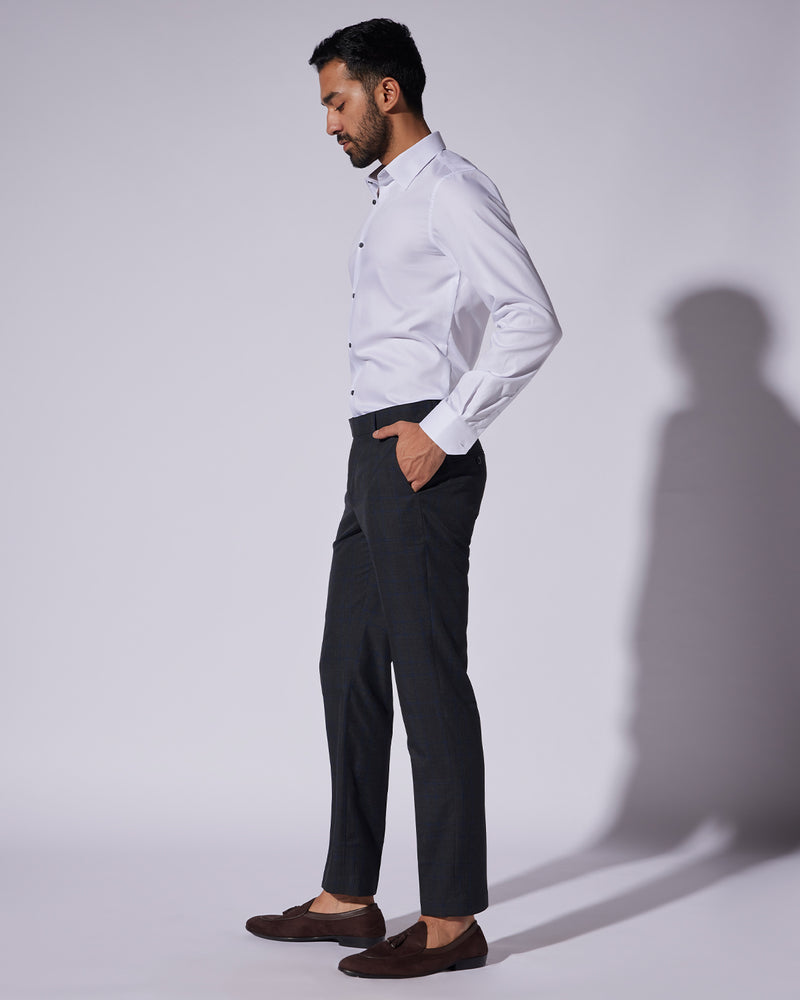 Dorian Checked Dress Pants - Grey