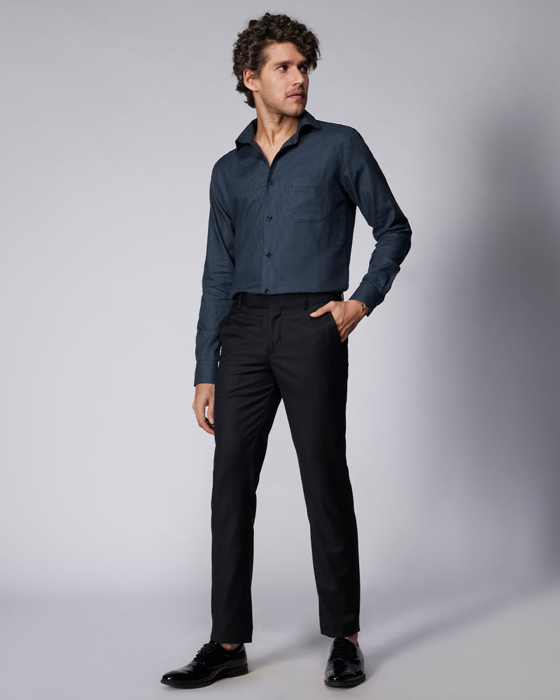 Cresta Blended Wool Dress Pants - Black
