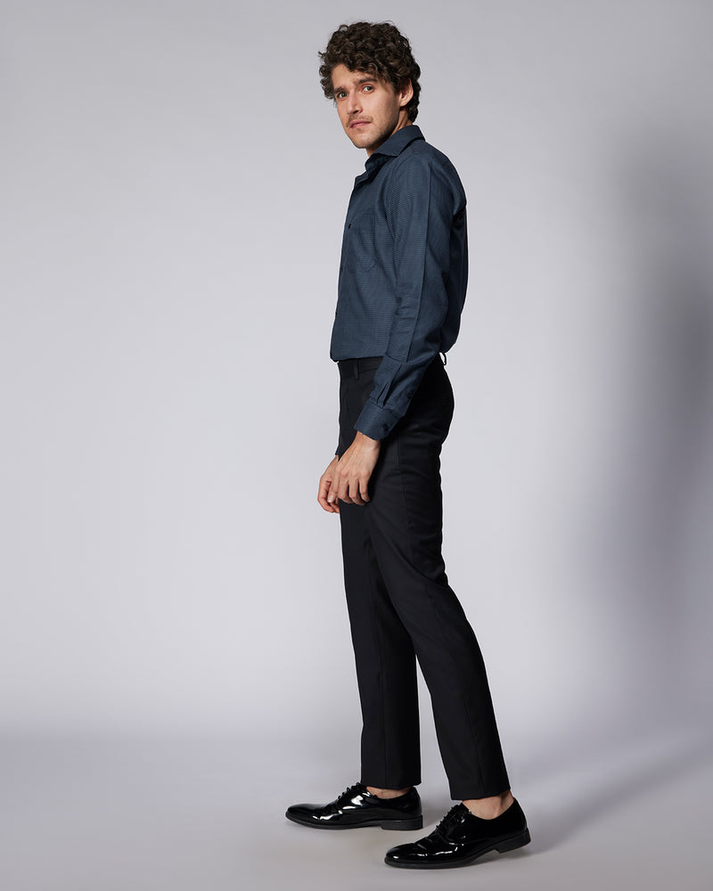 Cresta Blended Wool Dress Pants - Black