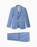 New Crescendo Stretch Blended Wool Blazer - Sky Blue